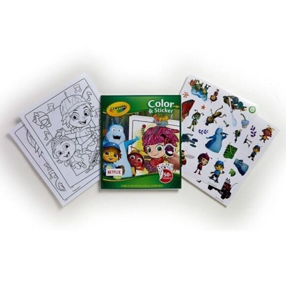 Crayola Beat Bugs Color & Sticker Book, Gift for Kids, 32 pg Activity Book New - Picture 2 of 8